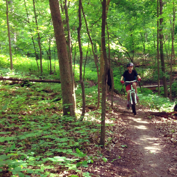 #MTBkid scoping out the singletrack at Squaw Creek for LAMBA-IMBA Take A Kid Mountain Biking Day