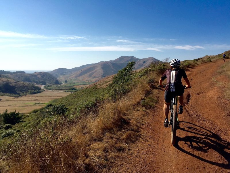 Beautiful view of the valley helps the climb.