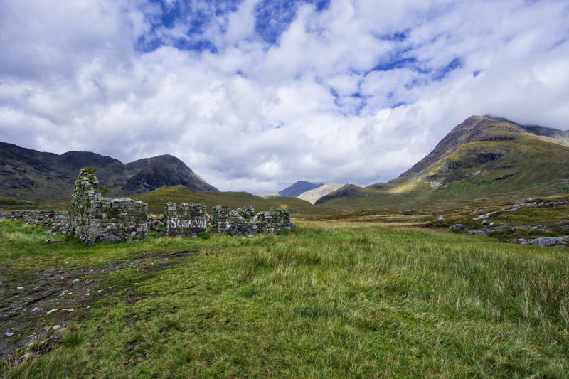 This is one of the two buildings in Camasunary - it does make the path to Sligachan hard to miss.