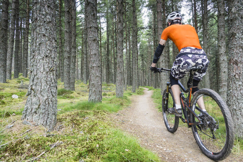 The Glenlivet singletrack is expertly built to fit seamlessly into the forest terrain and the trails are a pleasure to ride.