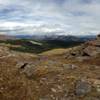 Top of the trail to Searle Pass—this direction leads to Copper Mtn.