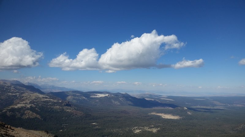 The view from the top. Looking north towards Mono Lake.