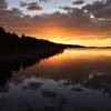 Sunrise on Rampart Reservoir.