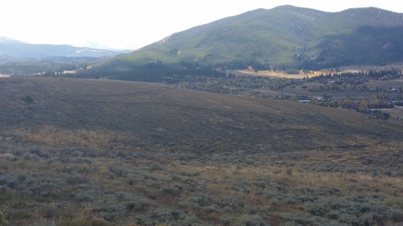 Switchbacks on Snake River Bluff seen from Buzztail