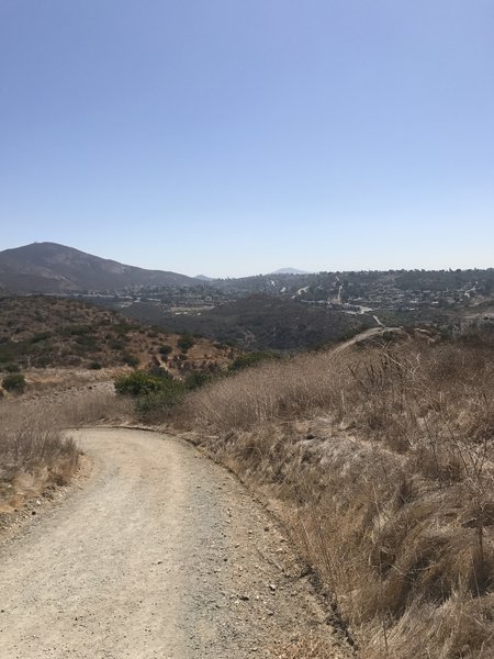 Looking back at the top of SD River Crossing Trail.