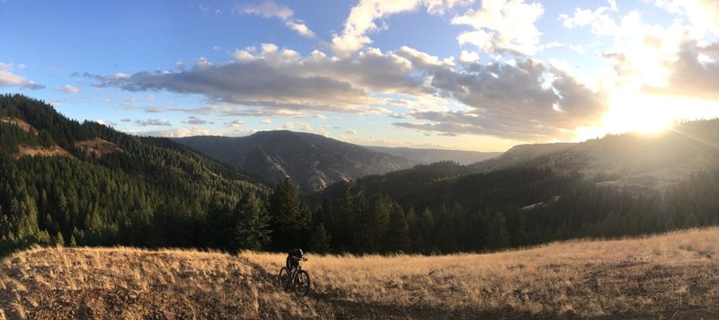 Just above the saddle at the top of Bear Creek.