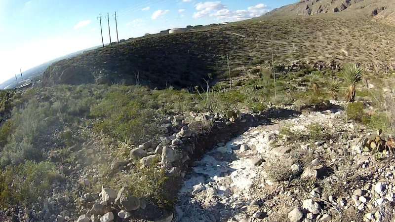 Nearing the water tank, fun, technical sweeping switchbacks.