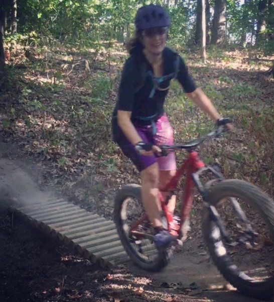 J Popping out of the Trail D loop bridge.