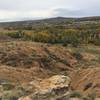 Riding along the top of Dead Goat. Chilly and Windy but easy enough ride.