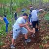 Ashe County Middle School Bike Club Trail Building Day