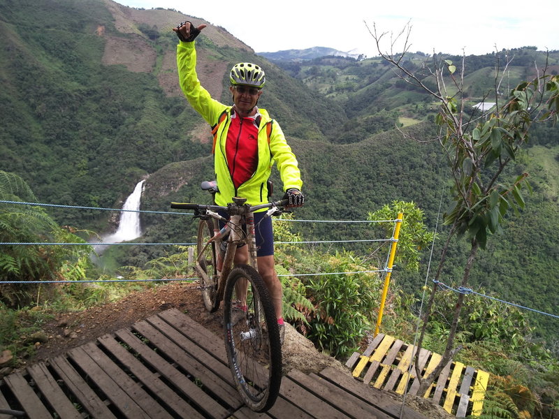 Prepared to cross the canopy