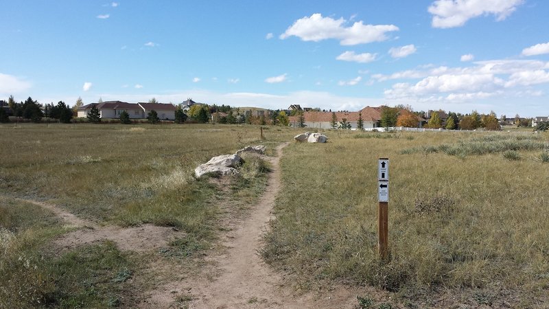 One of the alternate line rock features on Lariat Loop