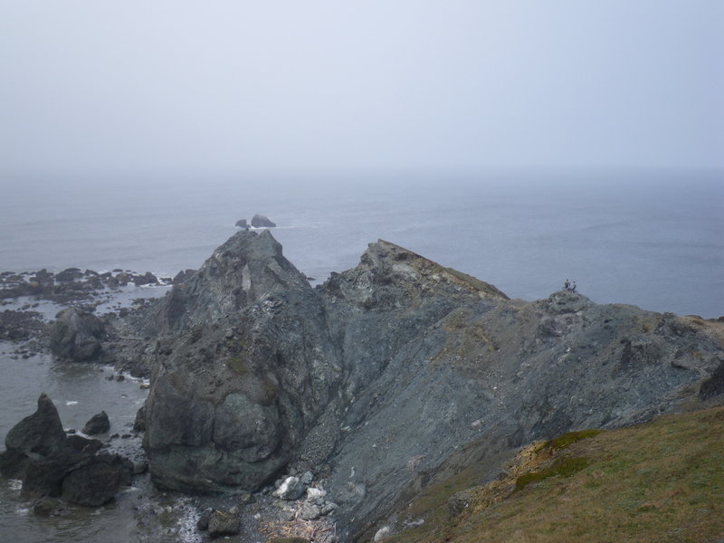 Exploring the ridge out at Blacklock Point