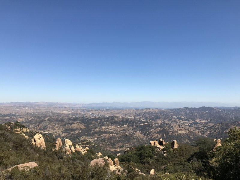 Looking back from the peak. Well earned view.