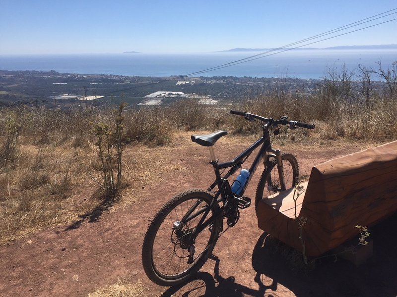 Resting at the second bench.