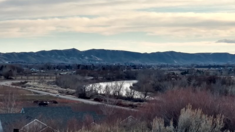 View of Payette River looking southwest from Black Canyon Dam Canal trail