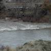 swollen Payette River just below Black Canyon Dam at Cobblestone Park (end of Black Canyon Canal trail)