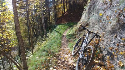 Lower side of TBN trail, (I called it Blue Raven for my records) where the trail hugs the hillsides.