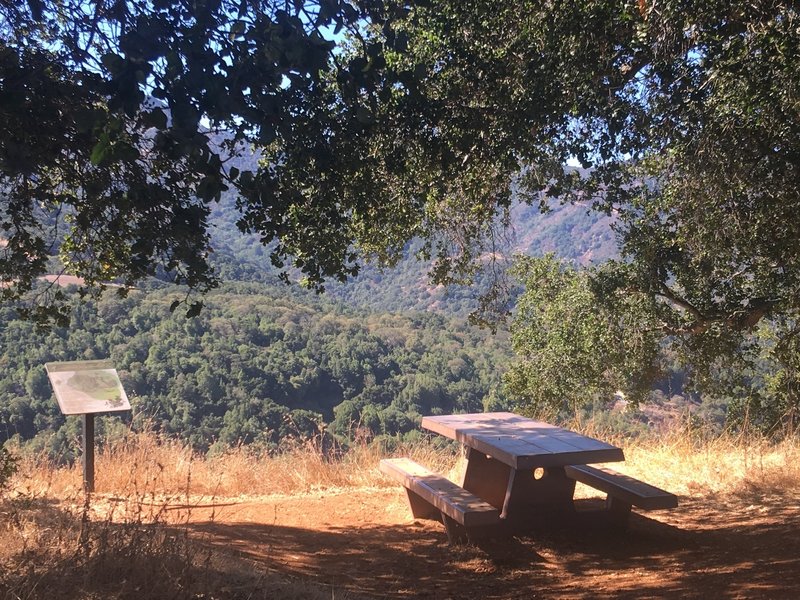 Good spot for a break with a view. Along the ridge line of Almaden Quicksilver County Park.