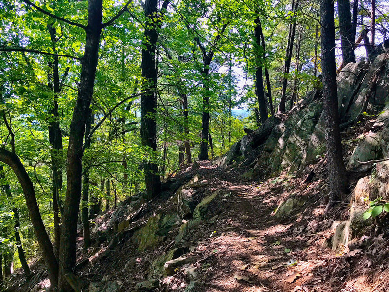 Rocky ridgeline corner on the Sinkhole descent.