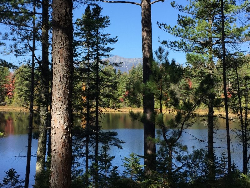 View from Shory’s Cabin of Knifes Edge on Mt Katahdin