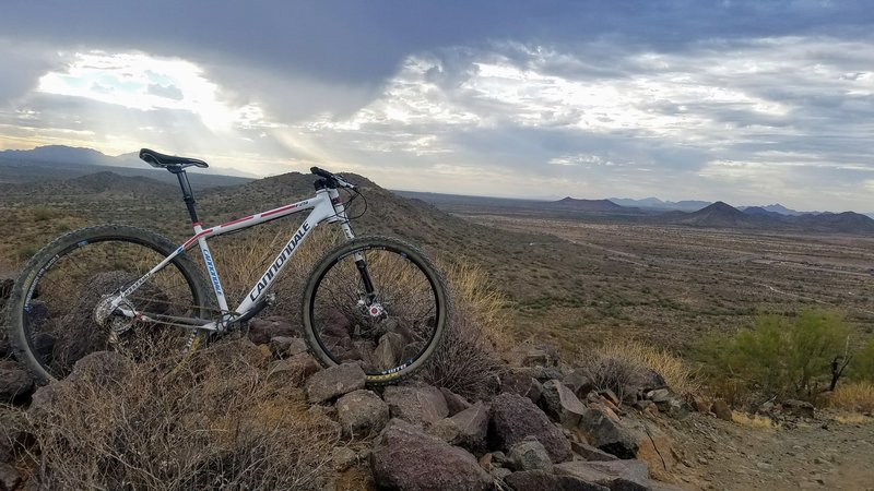 SW peak of Sidewinder trail in the early fall morning.