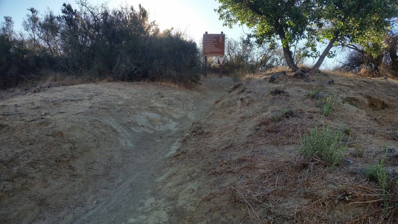 The trailhead as seen from Santa Maria Road