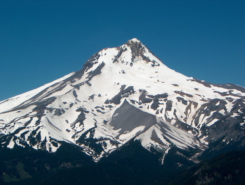 View of Hood from the amazing rock pile.