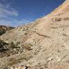 Heading up the trail along the cliff edge.