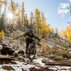 Cody Olsen of Evergreen MTB Alliance sticking to the snow like glue.