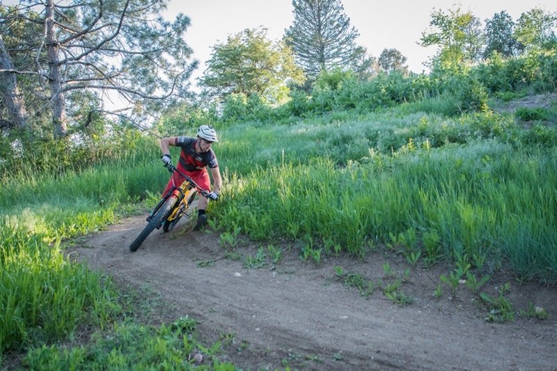 Letting it loose on a switchback on the XC Loop