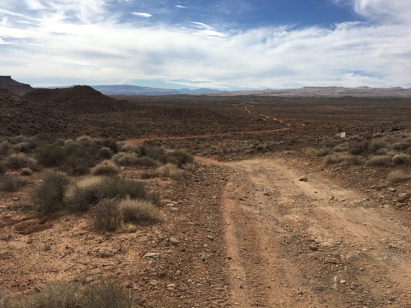 Heading into the Stucki Springs desert.