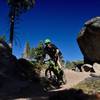 Cruising through one of the boulder sections of Lower Valley View.