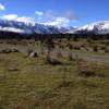 Winter snow caps the St Arnaud Range on the left and Mt Robert on the right