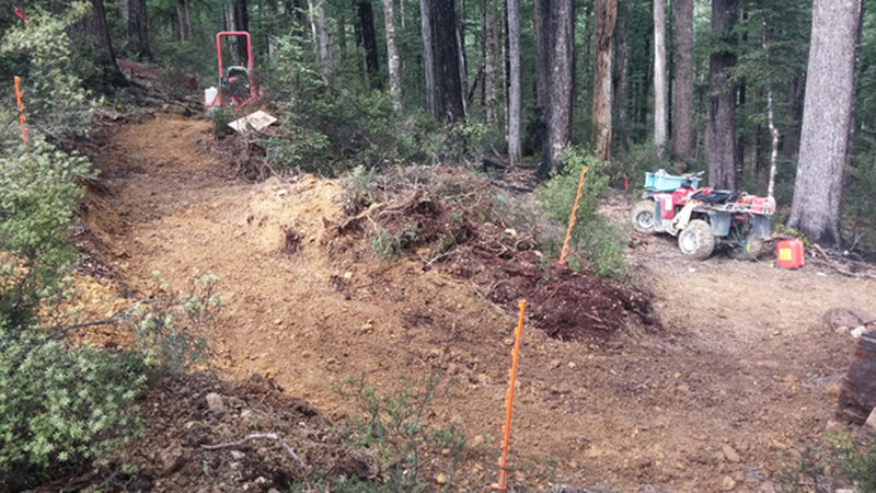 The western end of Big Bush Track when it was under construction