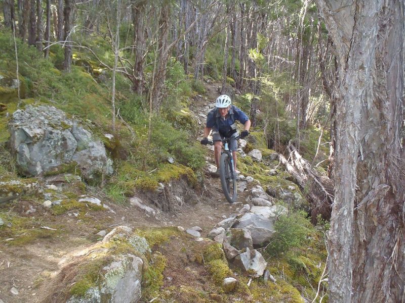 Riding the old morraine section of Duck Down