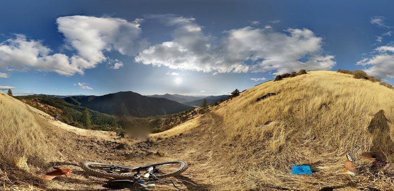 Panoramic view of the top of the ridge section.