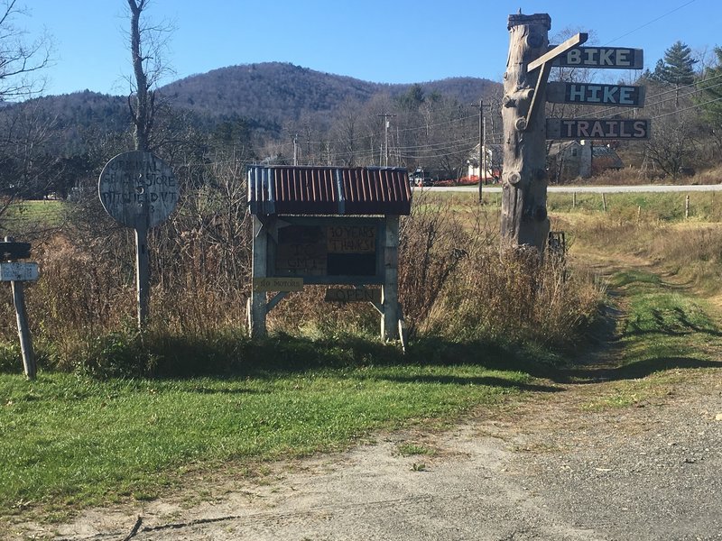 Trailhead to the Green Mountain Trails