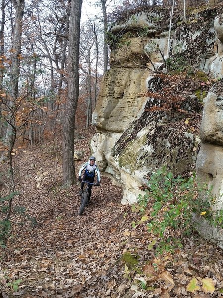 Many scenic sheer rock faces in this area.