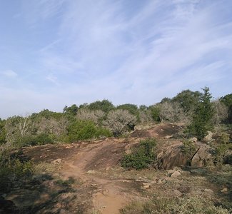 A section of the Race Loop going up and over 1.2 billion year old Valley Spring Gneiss (metamorphic rock)