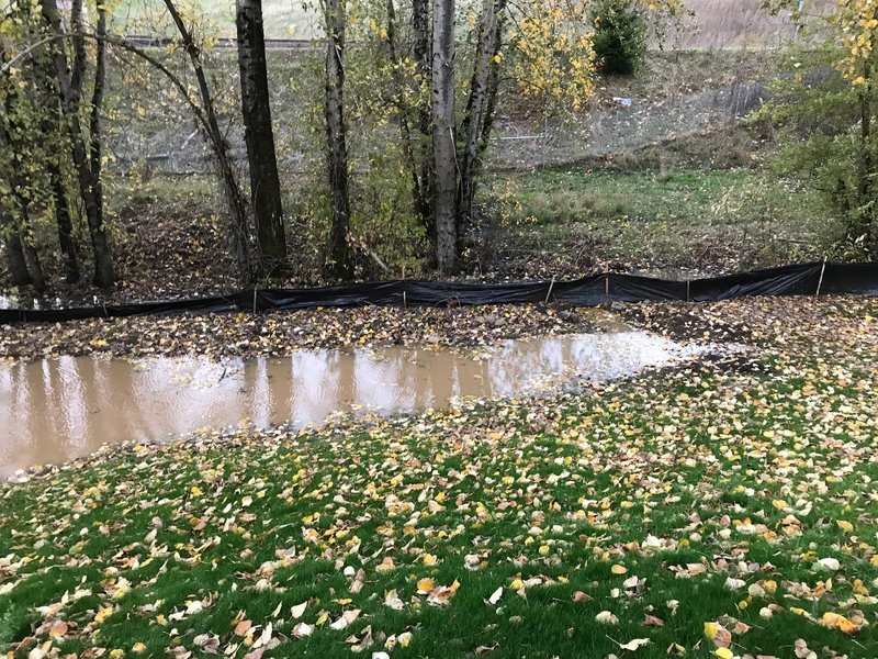 Pooling water at the lowest point of the skills area - CLOSED until we get the drainage resolved.