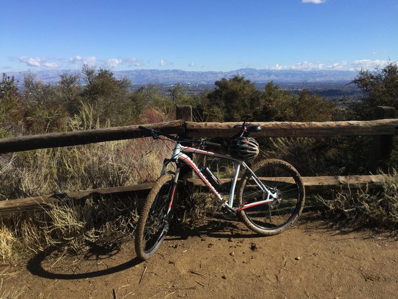 veiw of downtown San Jose from the 'lookout' right above the main trail