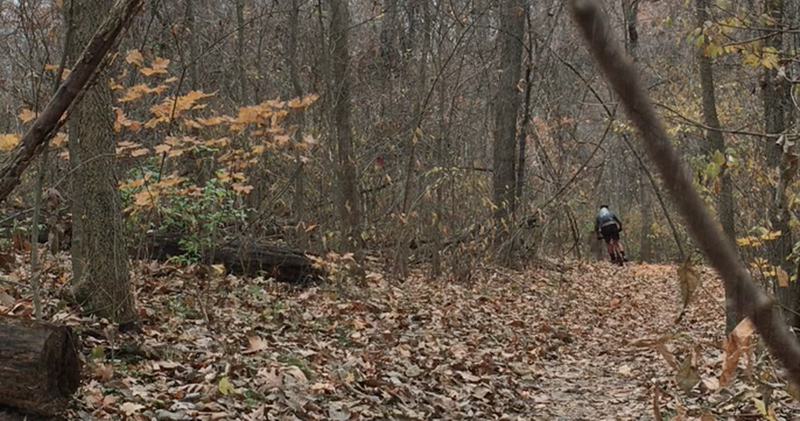 Enjoying the gradual downhill into the bottom of the ravine