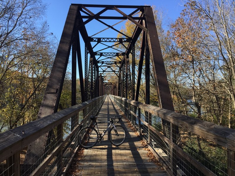 Trail start - 1100 foot Broad River trestle