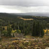 Threatening skies as the trail nears the top of Mount Werner