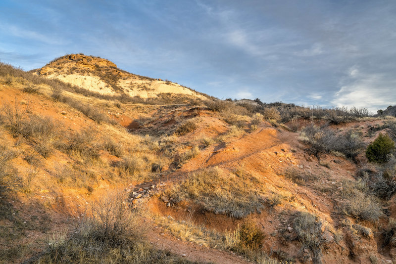 Salt Lick Trail in November sunset light