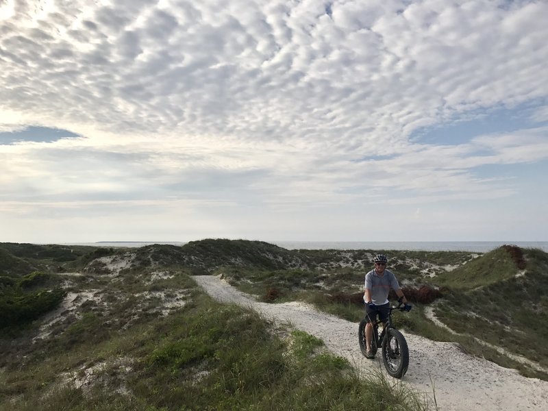 Crest of dunes overlooking Atlantic Ocean