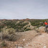 Awesome views of the canyon walls in the distance from Mesa Spur Trail.