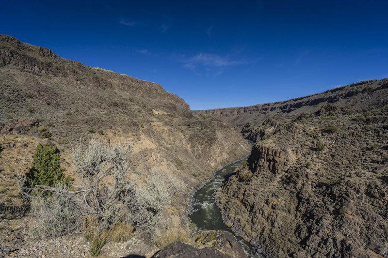 The view of the Rio Grande Canyon from the end of la Vista Verde trail