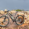 Along the Reveillie Peak Loop, after a light rain. The gritty 1.2 billion year old Gneiss doesn't get too slick when wet.